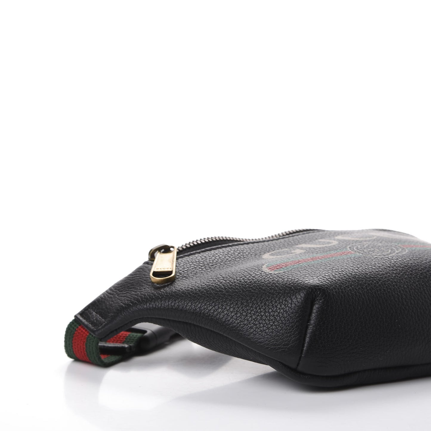 Grained Calfskin Small Logo Belt Bag Black