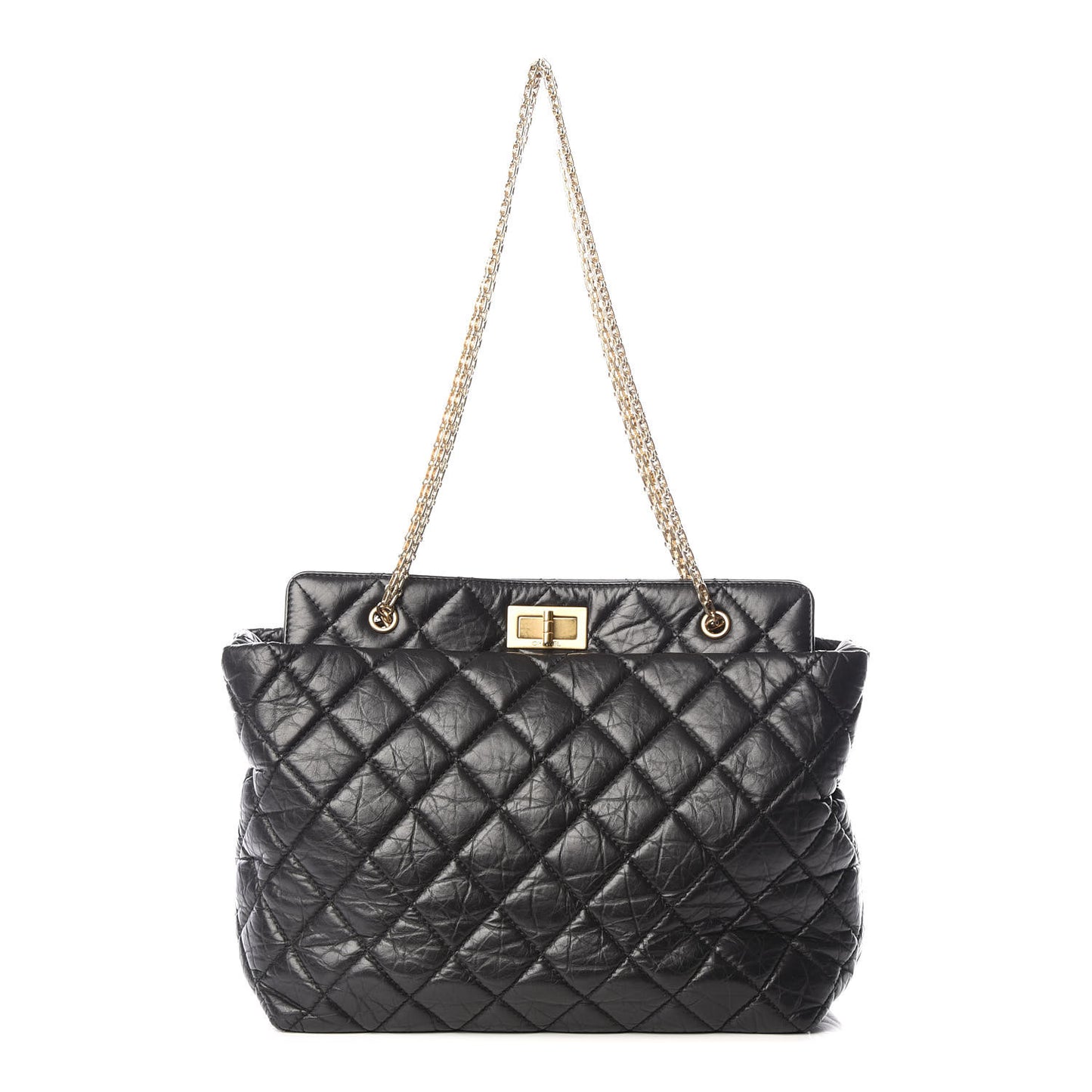 Aged Calfskin Reissue 2.55 Tote Black