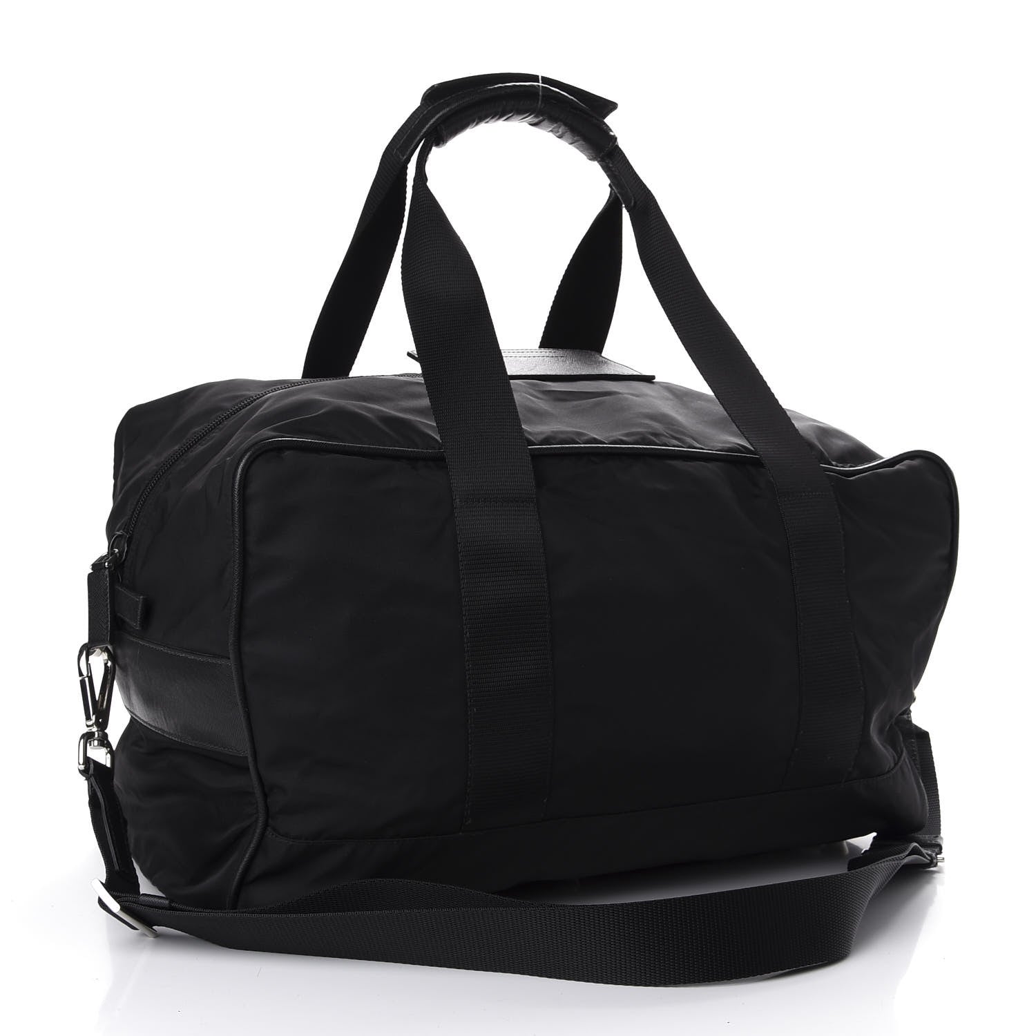Prada Tessuto Nylon Duffel Bag Black 2 of 11