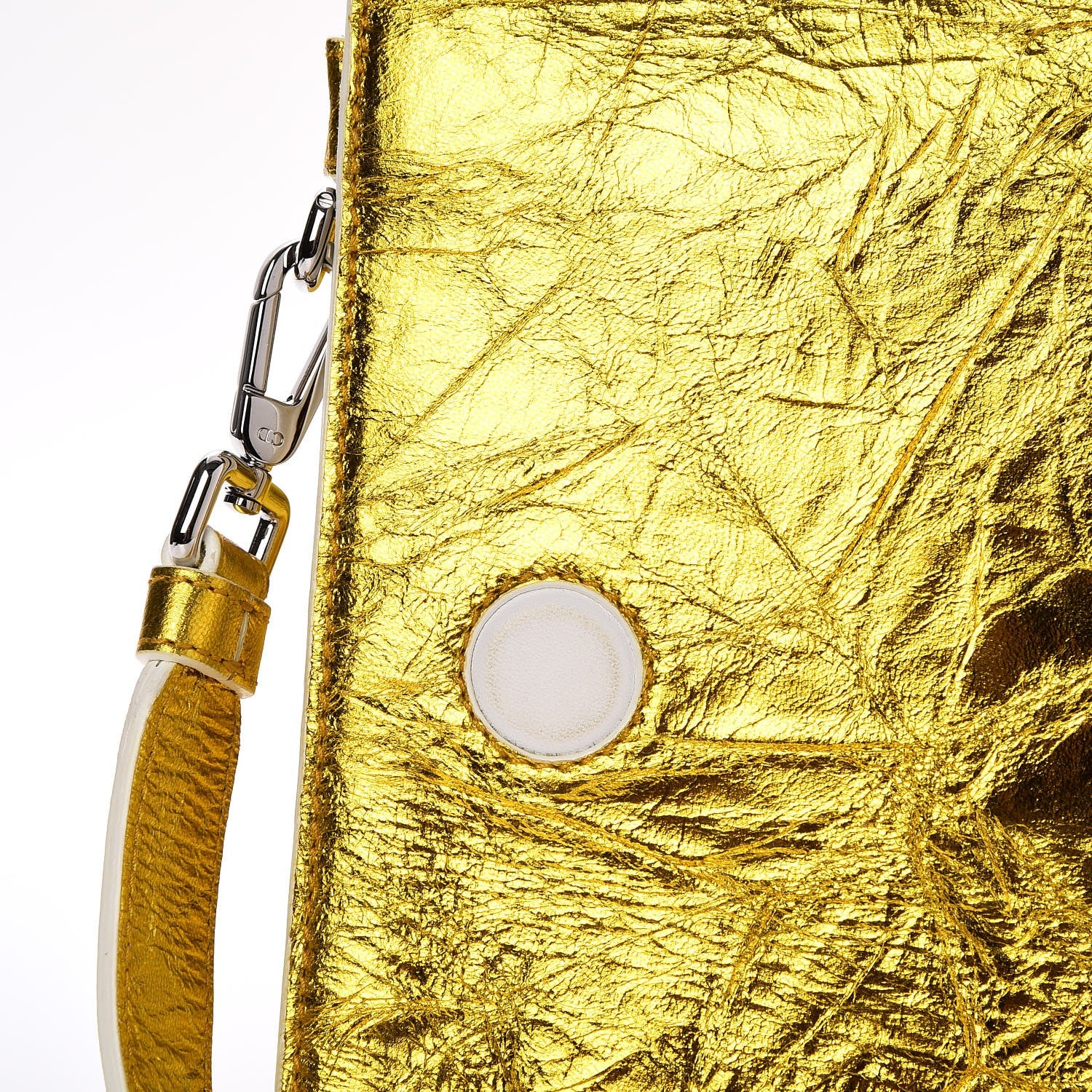 Christian Dior Metallic Calfskin Medium Diorever Flap Gold 9 of 14