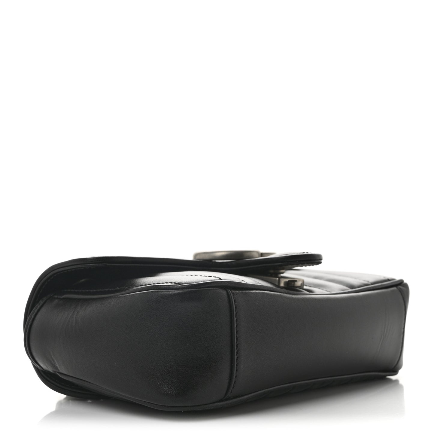 Calfskin Matelasse Aria Mini GG Marmont Shoulder Bag Black