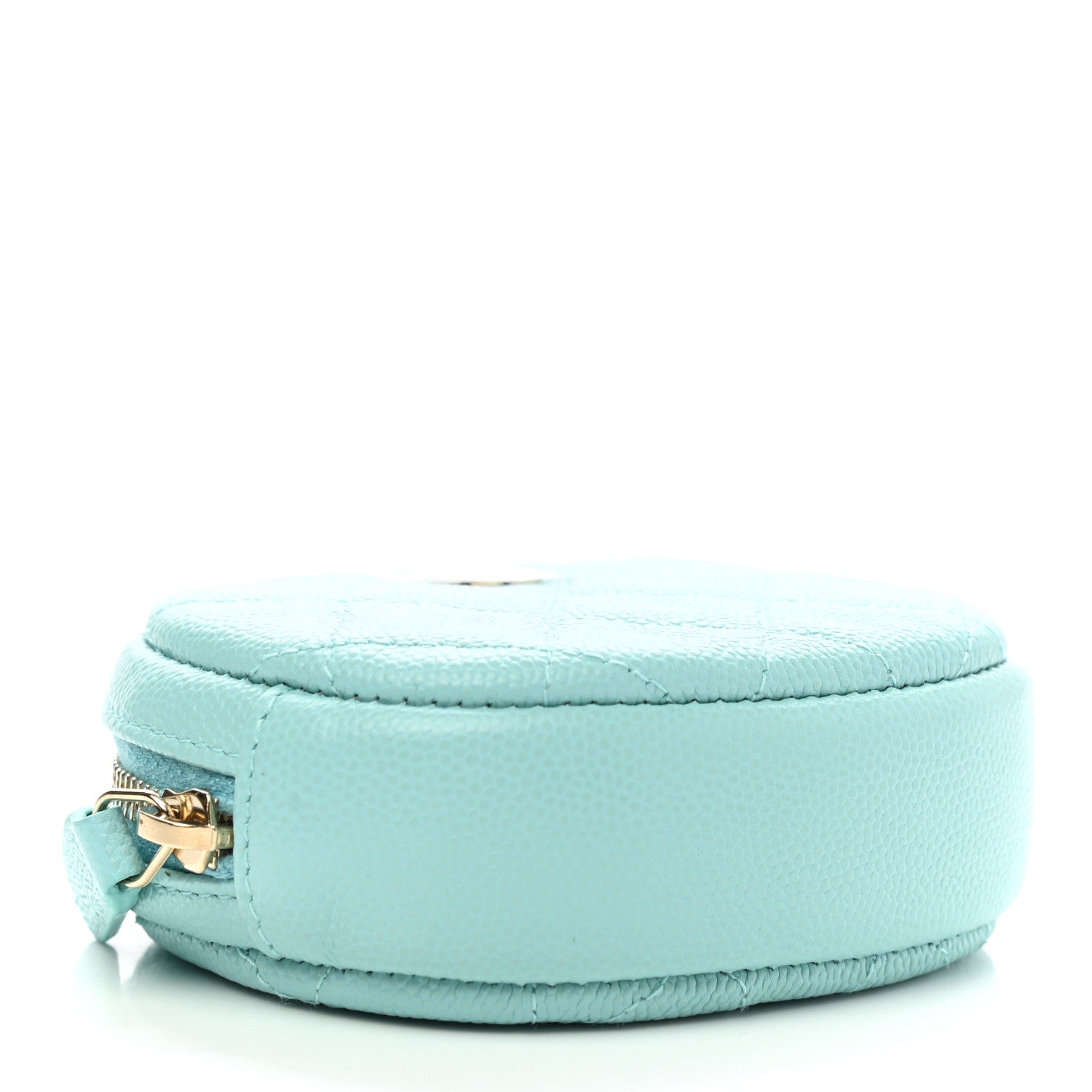Chanel Caviar Quilted Zip Around Classic Coin Purse Light Blue 4 of 8