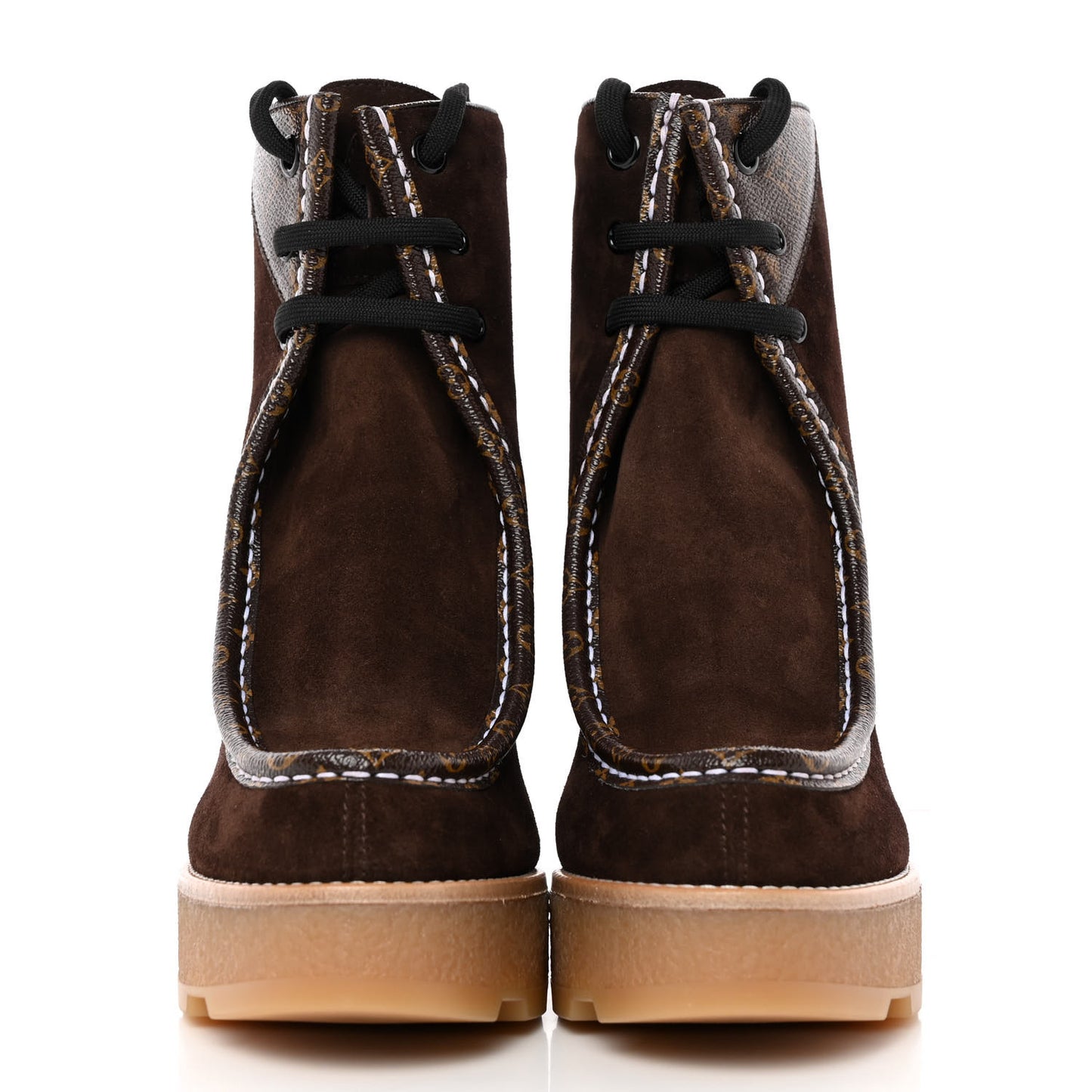 Suede Monogram Ankle Boots 40