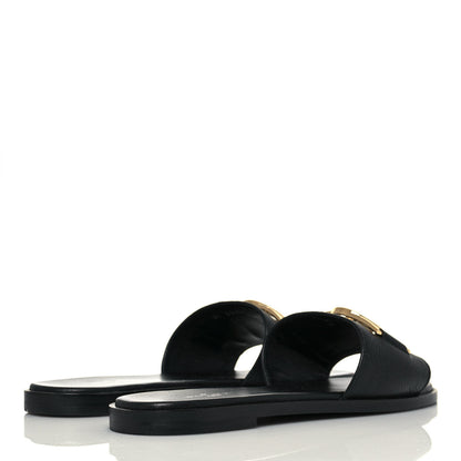 Louis Vuitton Calfskin Lock It Flat Mule 37 Black 4 of 8
