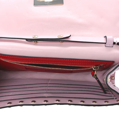 Valentino Garavani Nappa Rockstud Spike Wallet on Chain Water Rose 5 of 9