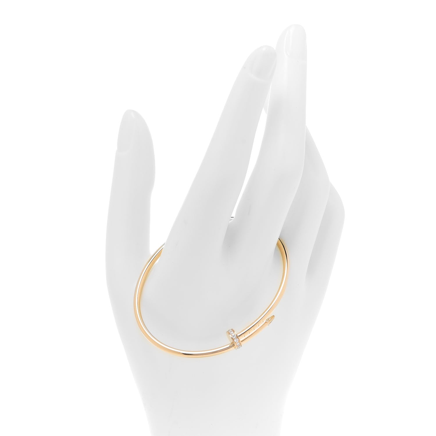 Cartier 18K Yellow Gold Diamond Small Juste Un Clou Bracelet 16 2 of 5