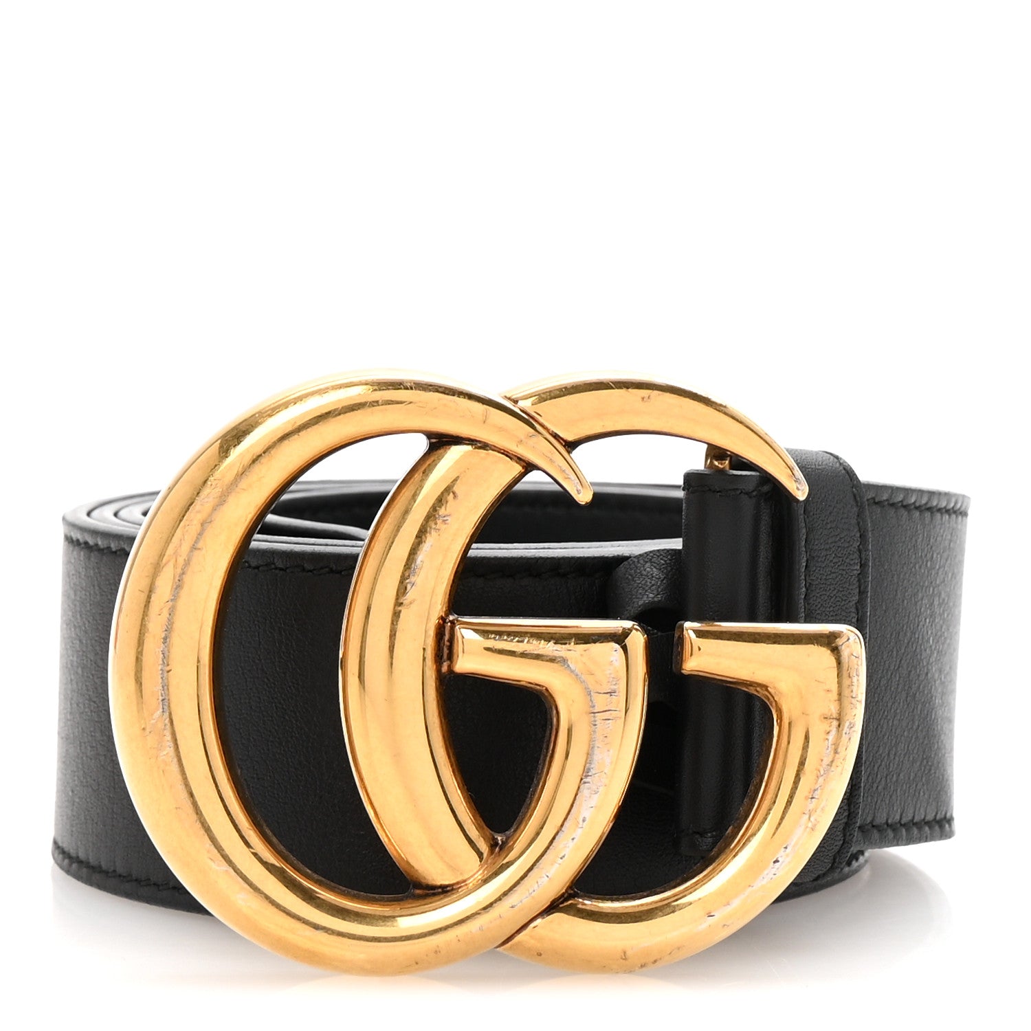 Gucci Calfskin Double G 40mm Belt 85 34 Black 1 of 5