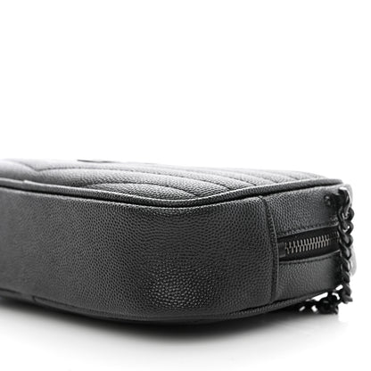 Saint Laurent Grain De Poudre Matelasse Monogram Mini Lou Camera Bag Black 10 of 10