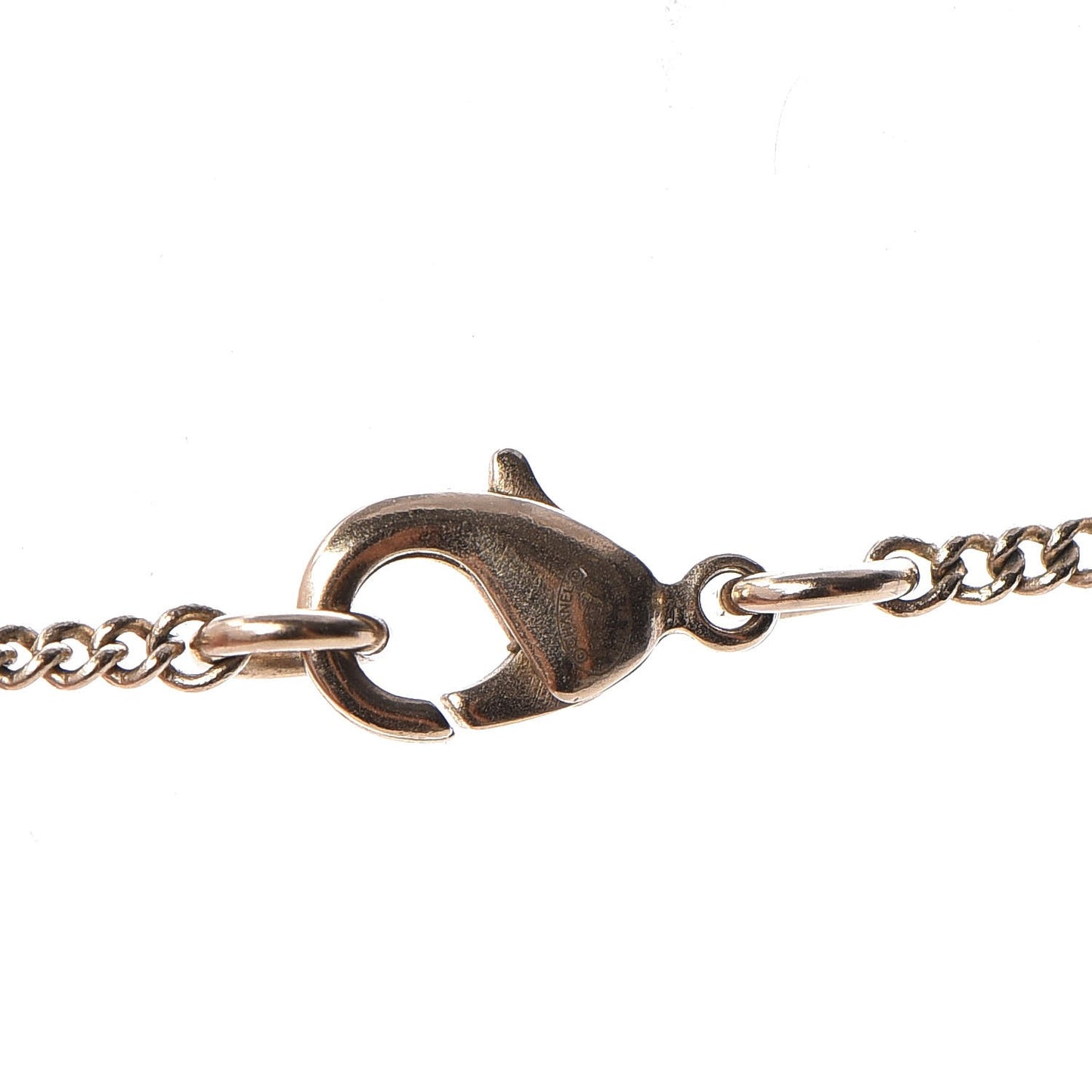 Bead CC Pendant Necklace Gold Black