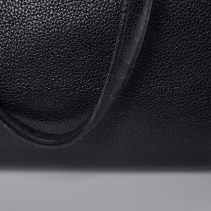 Alexander McQueen Pebbled Calfskin Large Skull Padlock Zip Around Tote Black 16 of 19