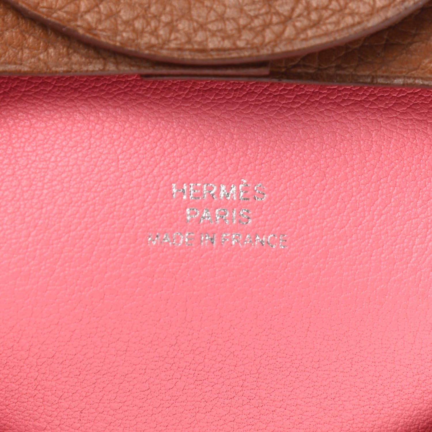 Hermes Barenia Faubourg Bastia Verso Coin Purse Fauve Rose D'ete 6 of 7