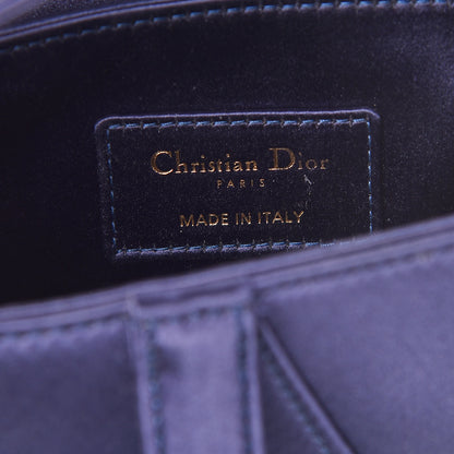 Christian Dior Satin Crystal Mini Saddle Bag Blue 6 of 7