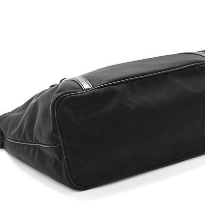 Prada Tessuto Nylon Calfskin Shopping Tote Black 7 of 8