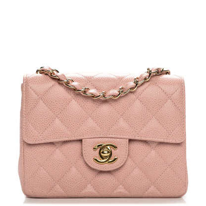 Chanel Caviar Quilted Mini Square Flap Pink 1 of 7