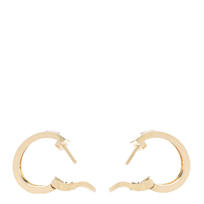 Cartier 18K Yellow Gold 5.5mm LOVE French Clip Hoop Earrings 3 of 4