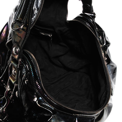 Gucci Iridescent Patent Medium Icon Bit Shoulder Bag Black 5 of 8