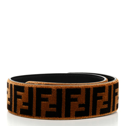 Fendi Velvet Tapestry FF Strap You Tobacco 2 of 5