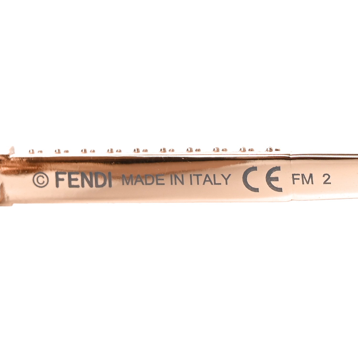 Fendi Metal Crystal Square Sunglasses FF 0439/S Rose Gold 5 of 7