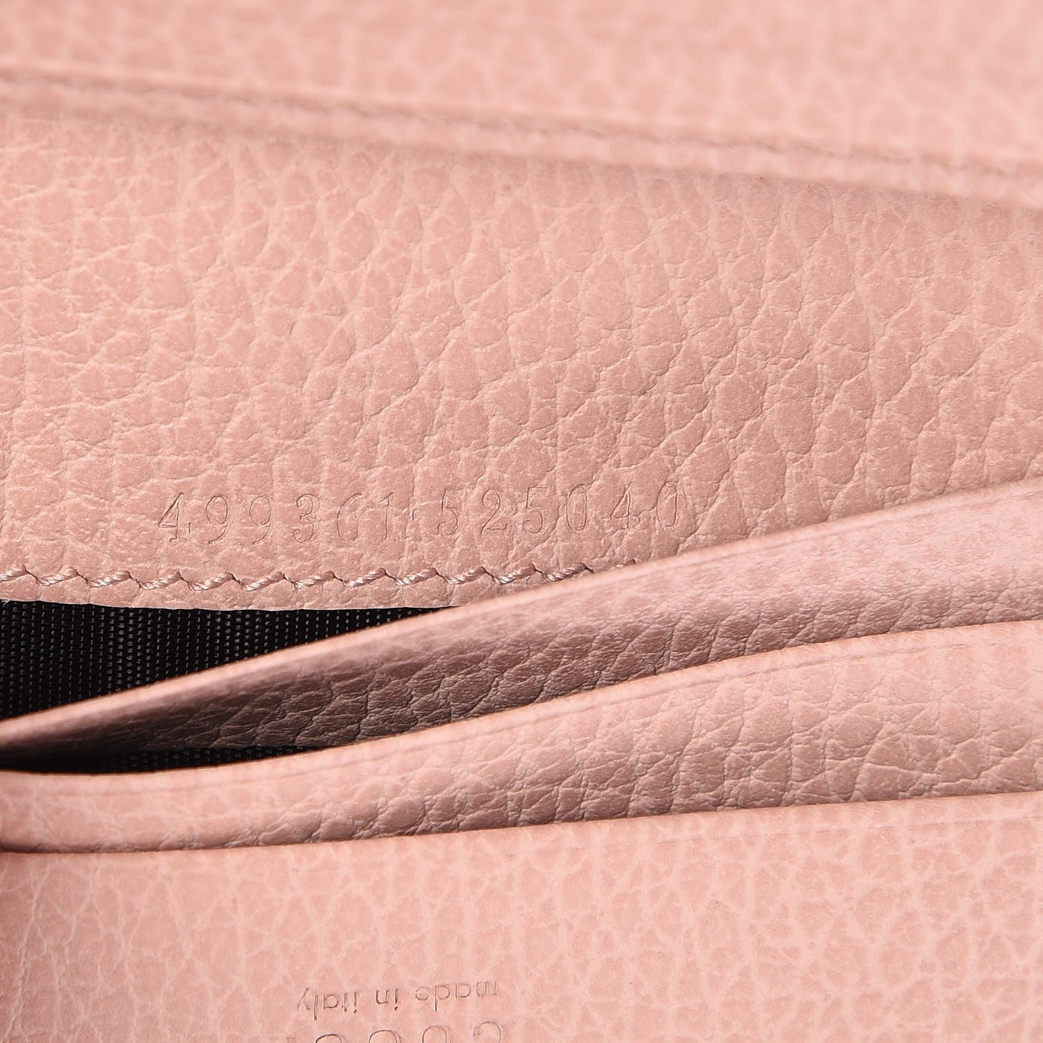 Gucci Pebbled Calfskin Butterfly Card Case Perfect Pink 7 of 8