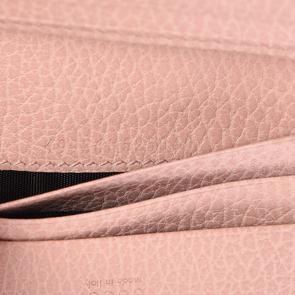 Gucci Pebbled Calfskin Butterfly Card Case Perfect Pink 7 of 8