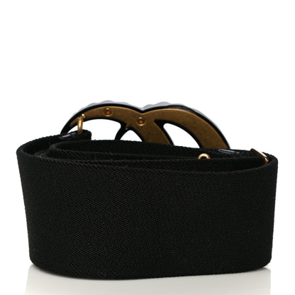Gucci Elastic Crystal Embellished Plexiglass GG Marmont Belt 90 36 Black 2 of 6