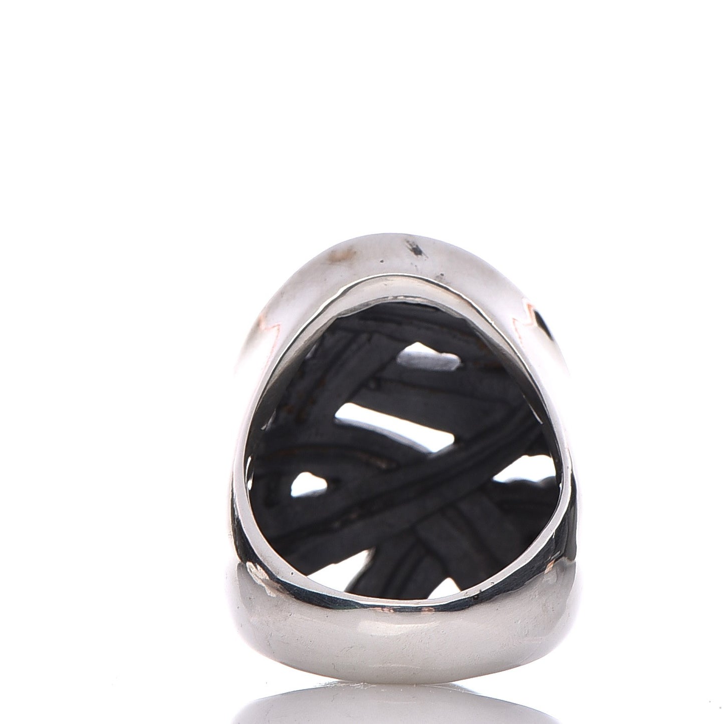 Sterling Silver 18K Yellow Gold Papyrus Oval Ring 52 6.25