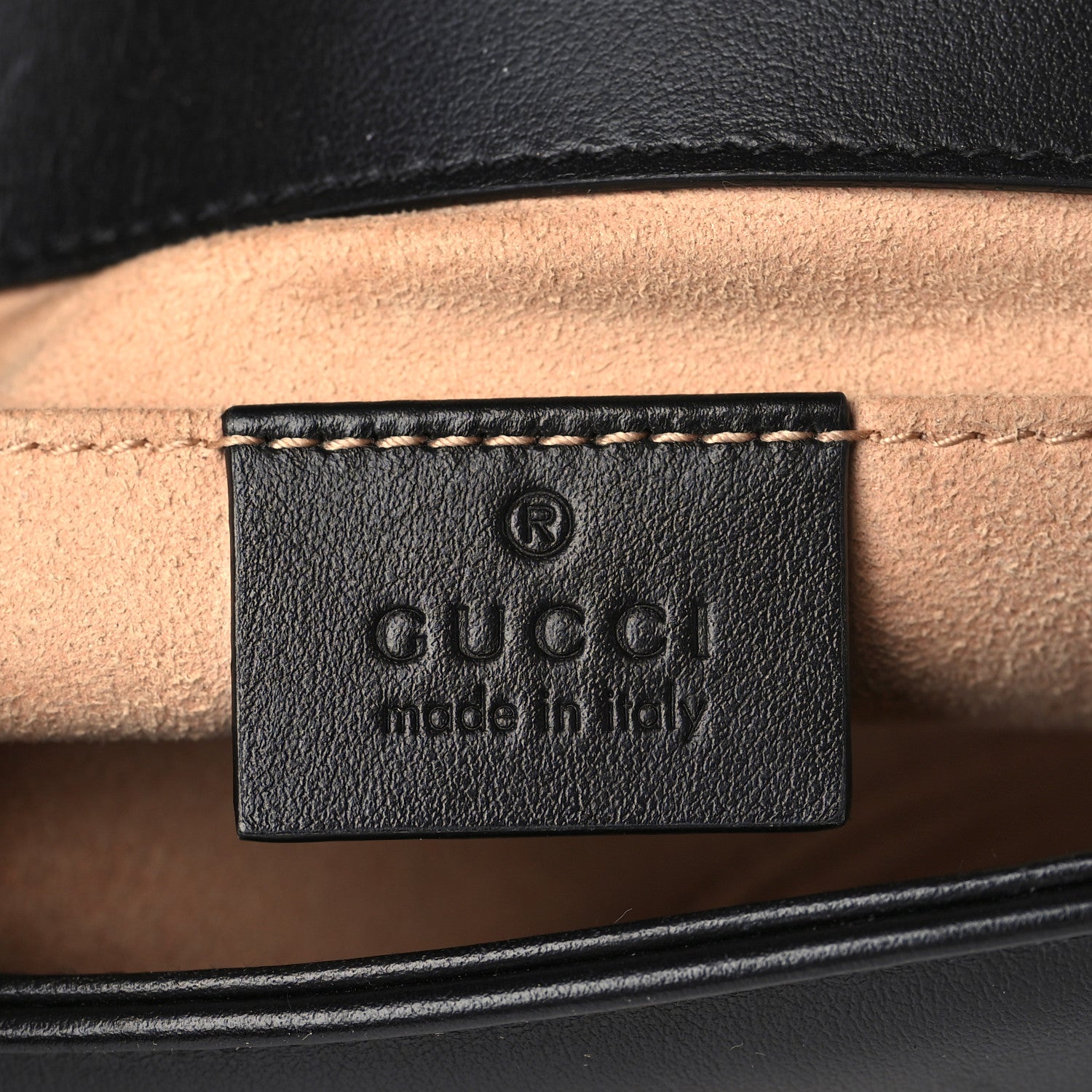 Gucci Calfskin Matelasse Mini GG Marmont Shoulder Bag Black 6 of 9