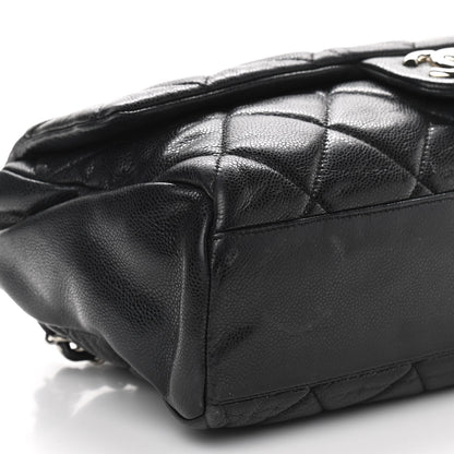 Chanel Glazed Caviar Medium Nature Flap Bag Black 8 of 9