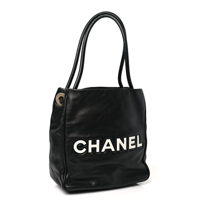 Chanel Lambskin Camellia Tote Black 3 of 10