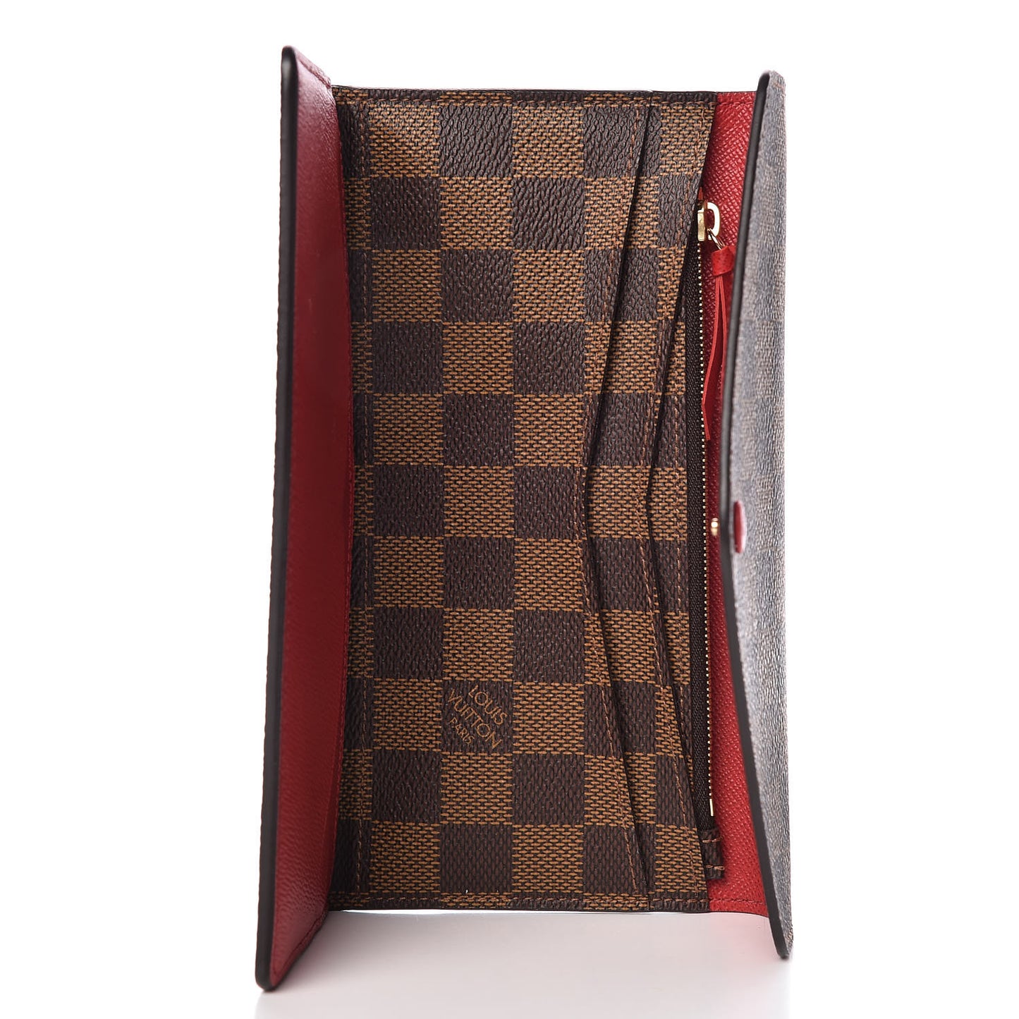 Damier Ebene Josephine Wallet Red