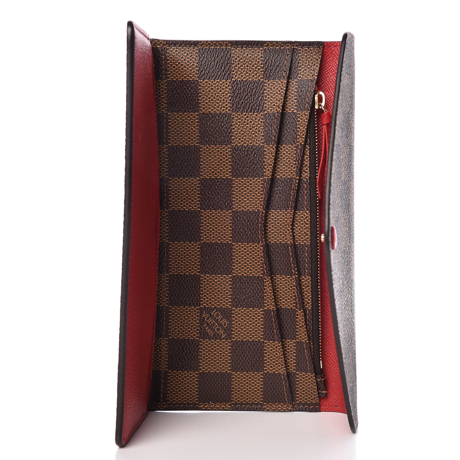 Louis Vuitton Damier Ebene Josephine Wallet Red 5 of 7