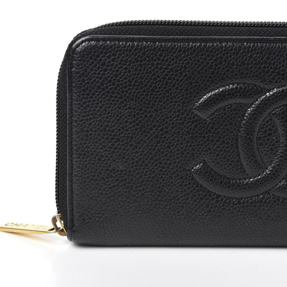 Chanel Caviar Large Timeless CC Zip Around Wallet Black 7 of 11