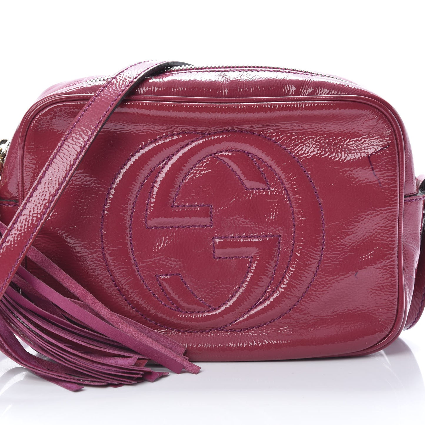 Soft Patent Small Soho Disco Bag Bright Bougainvillea