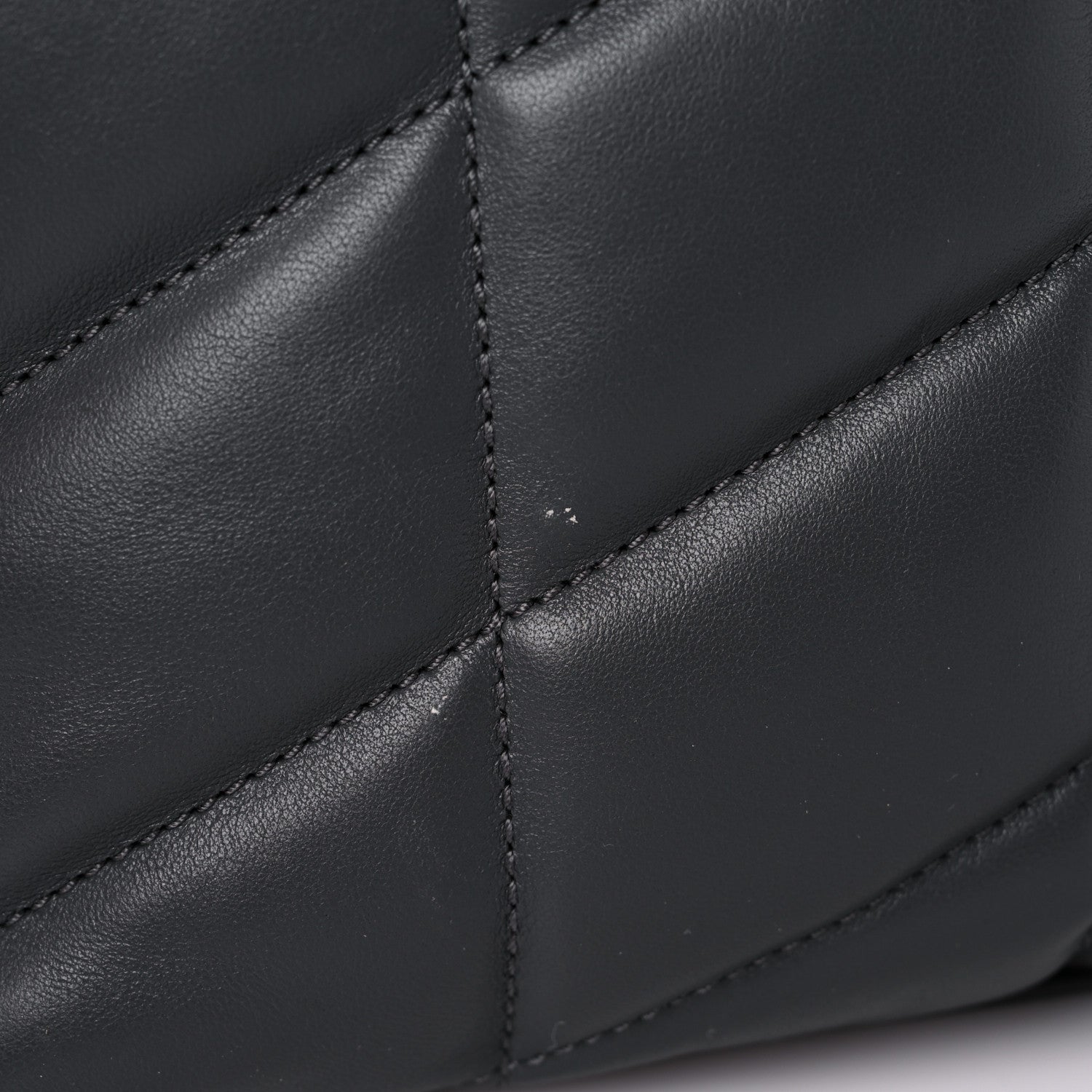 Saint Laurent Lambskin Quilted Toy Loulou Puffer Monogram Chain Satchel Storm 14 of 15