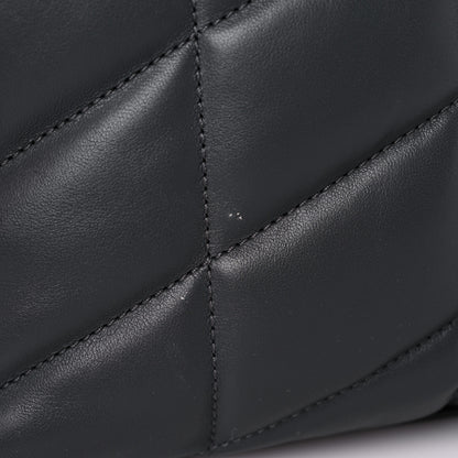Saint Laurent Lambskin Quilted Toy Loulou Puffer Monogram Chain Satchel Storm 14 of 15