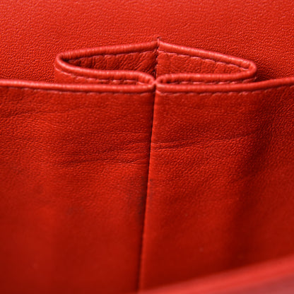 Chanel Lambskin Quilted Jumbo Double Flap Red 8 of 15