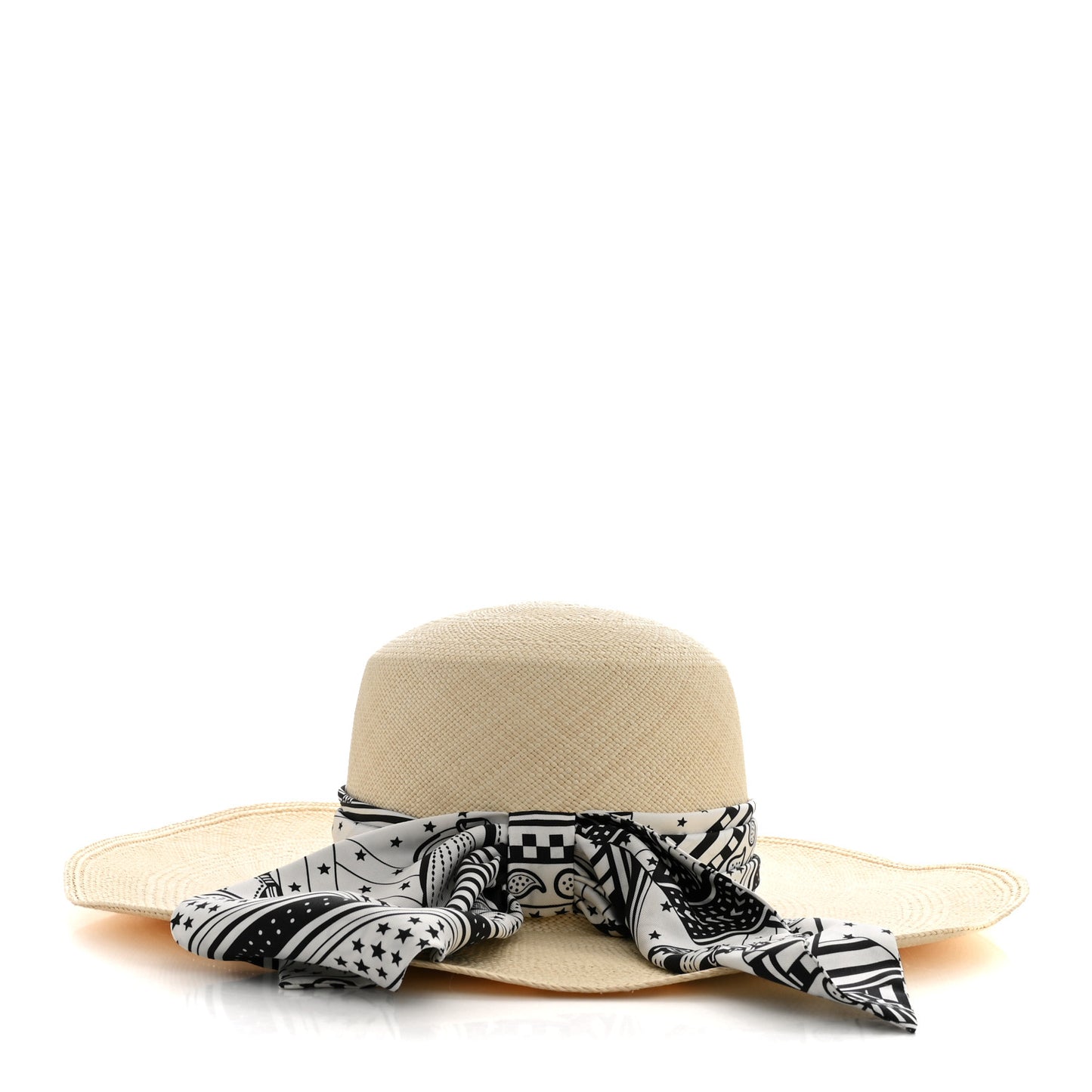 Straw Sangles En ZigZag Ingrid Panama Hat 57 Naturel Black