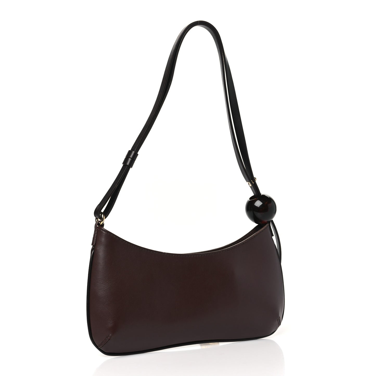 Smooth Calfskin Le Bisou Perle Medium Brown