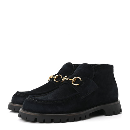 Gucci Suede Horsebit Womens Ankle Boots 38 Black 4 of 10