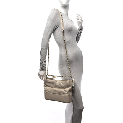 Chanel Aged Calfskin Quilted Medium Gabrielle Hobo Beige 2 of 10