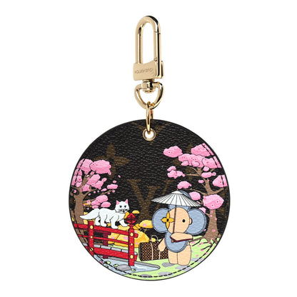 Louis Vuitton Monogram 2021 Christmas Animation Japanese Garden Bag Charm Key Ring Wisteria Pink 1 of 5