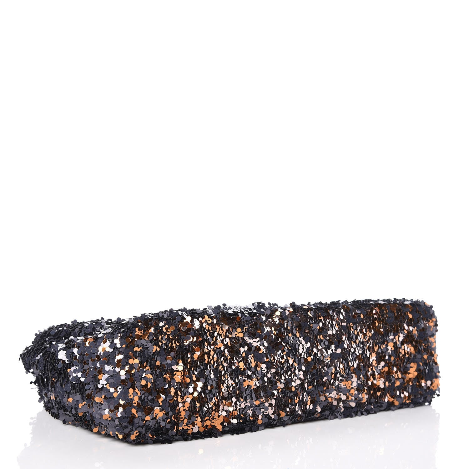 Chanel Sequin Medium Single Flap Bronze Black 4 of 9