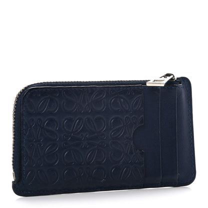 Loewe Calfskin Embossed Repeat Coin Card Holder Navy 3 of 8