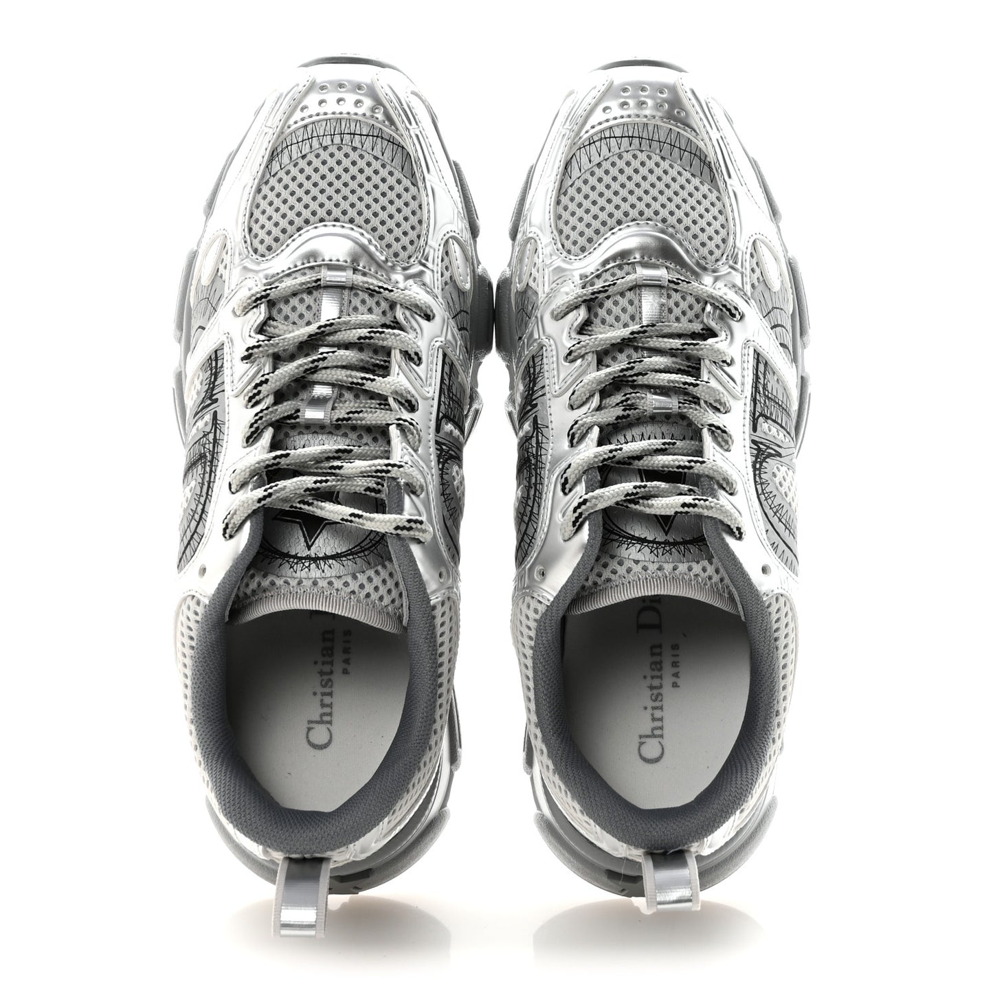 Technical Mesh Dior Chrono Sneakers 38 Silver