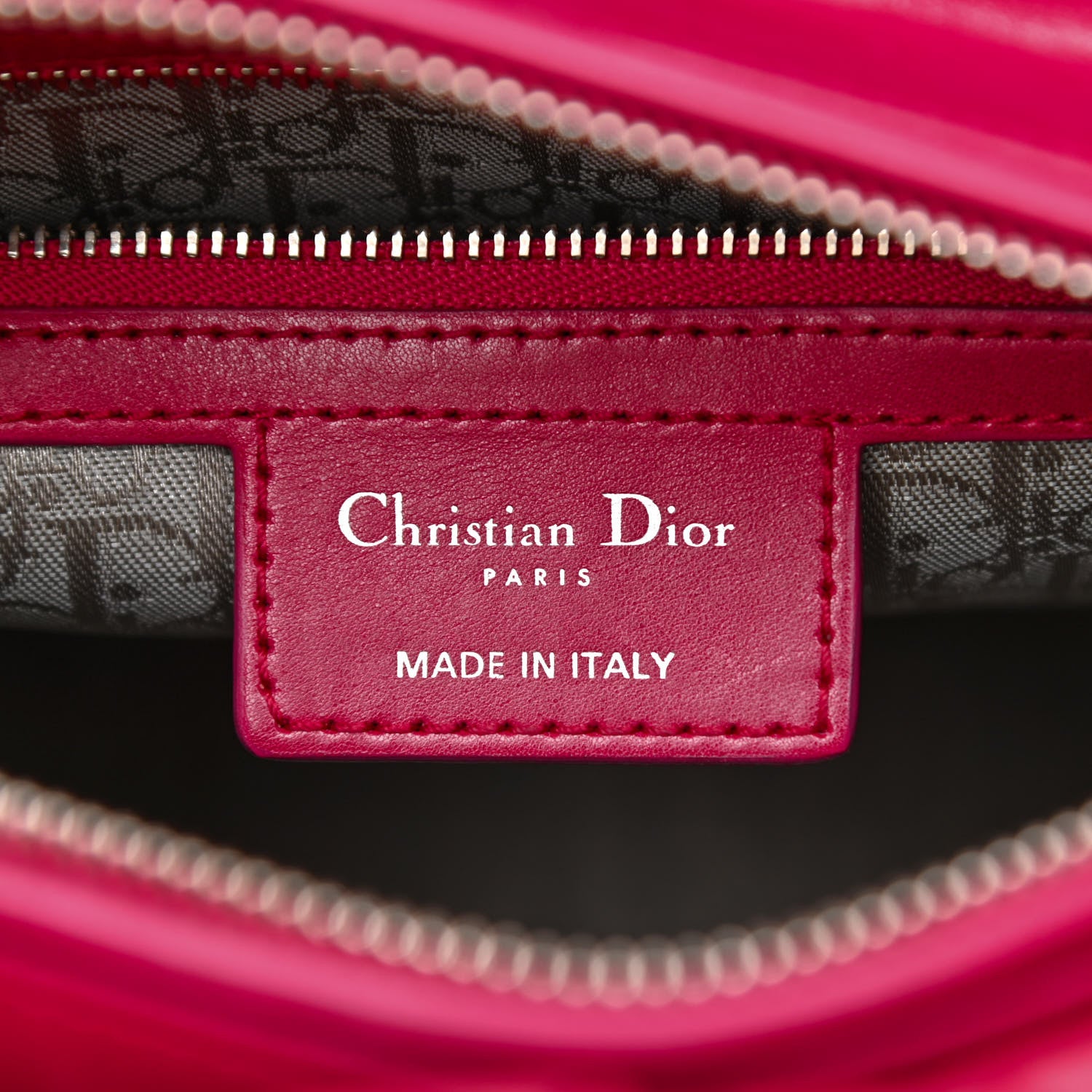 Christian Dior Lambskin Cannage Bow Medium Lady Dior Fuchsia 6 of 8