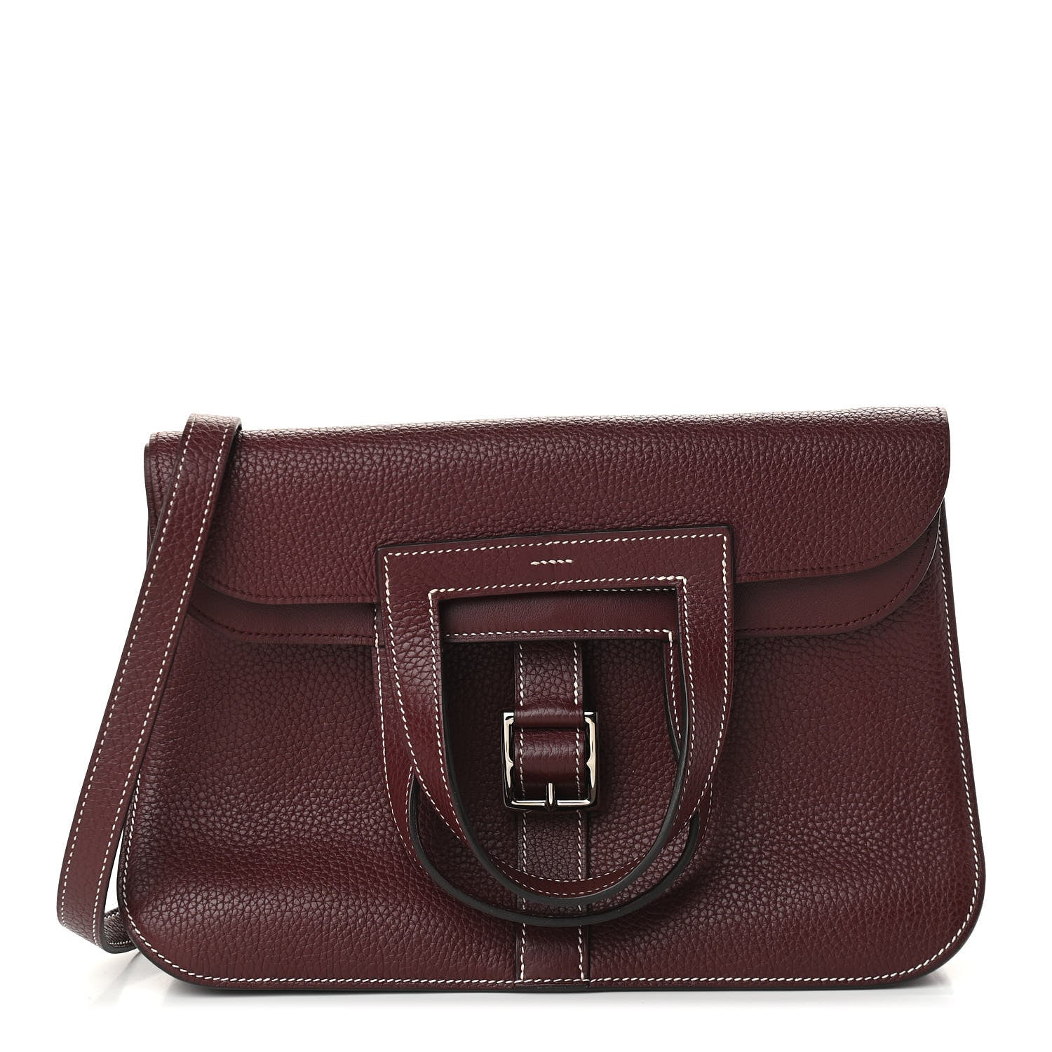 Hermes Taurillon Clemence Halzan 31 GM Bordeaux 1 of 10