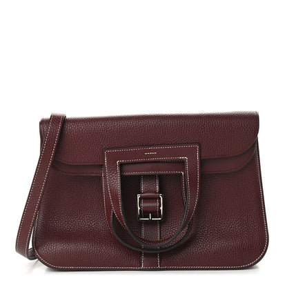 Hermes Taurillon Clemence Halzan 31 GM Bordeaux 1 of 10