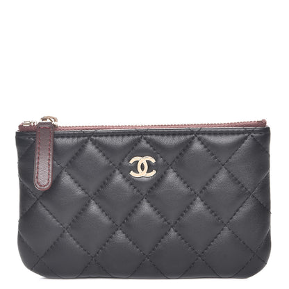 Chanel Lambskin Quilted Small Cosmetic Case Black 1 of 8