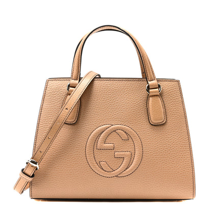Gucci Dollar Calfskin Medium Soho Top Handle Satchel Camelia 1 of 10