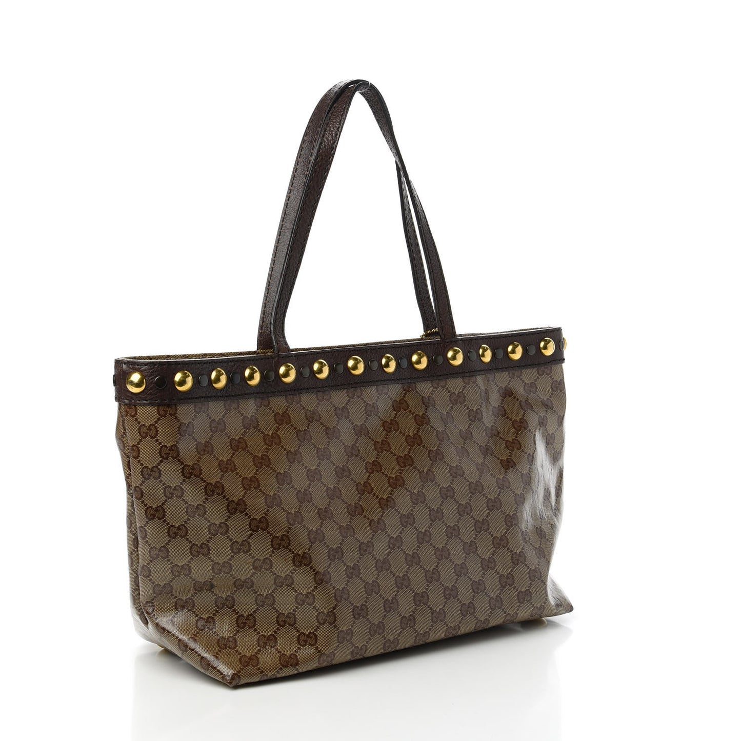 Crystal Monogram Medium Babouska Tote Dark Brown